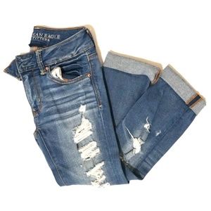 AE Artist Crop Super Stretch Ripped Jegging